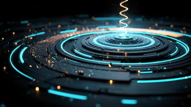 Concentric signal rings visualizing zone age decay and warning escalation in analytical monitoring systems.