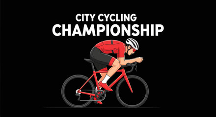 Fototapeta premium City Cycling Championship Competition Graphic Design Element