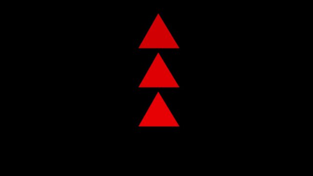Red Triangles Moving Up on Black Background, Abstract, Abstract Motion
