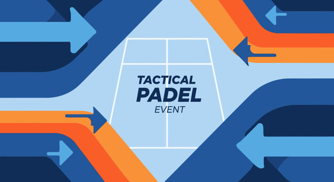 Dynamic Arrows Converge On Padle Court For Tournament Event