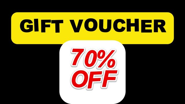 Discount Voucher Off Sale Banner with Percentage Offer for Shopping, Promotion,
