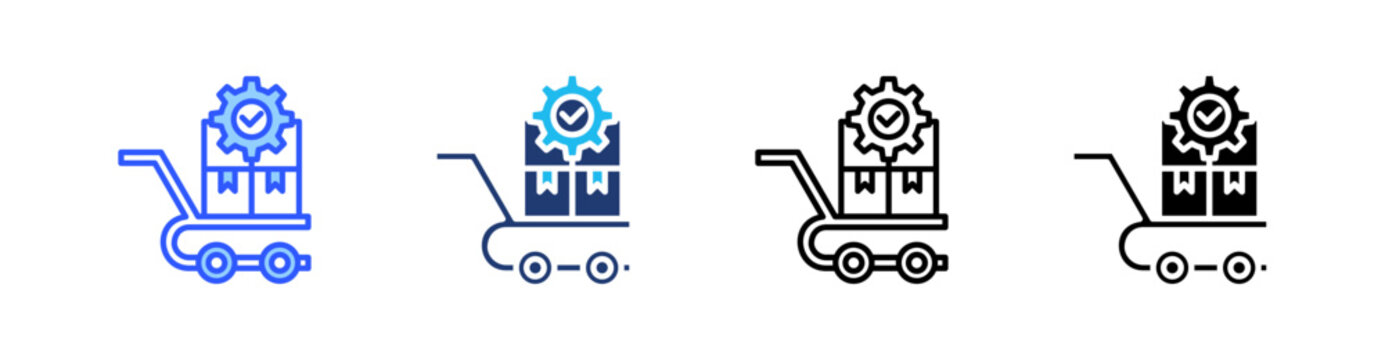Procurement Management Multi Style Icon Set Vector 