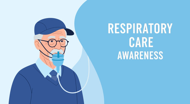 Respiratory Care Illustration: Promoting Awareness Of Respiratory Health In The Elderly