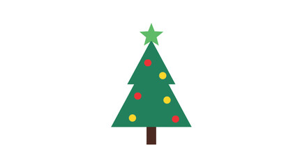 Fototapeta premium Decorated Christmas Tree with Star.