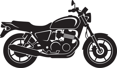 Fototapeta premium Vintage motorcycle vector isolated on Transparent Background