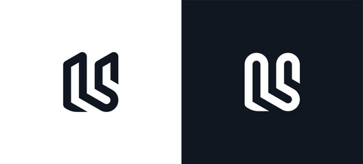 initial U Letter monogram logo design. Logotype symbol icon sign vector illustration template © sir7