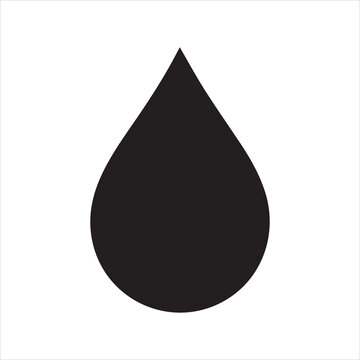 Tear drop frame silhouette vector art illustration on white background