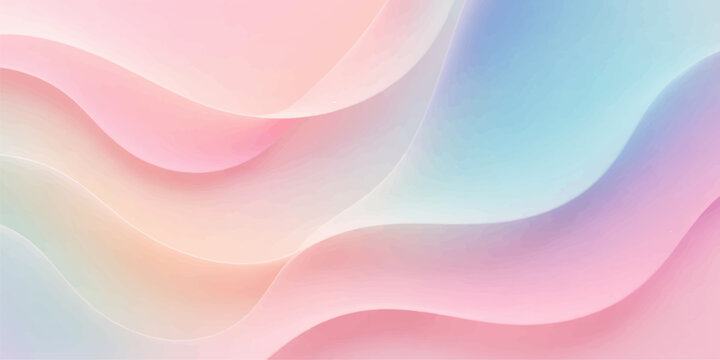 Abstract colorful pink background with soft floral waves and macro rose petal textures creating a beautiful light silk blossom design for a romantic spring bloom