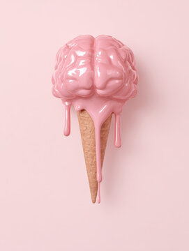 Ice cream shaped like a human brain