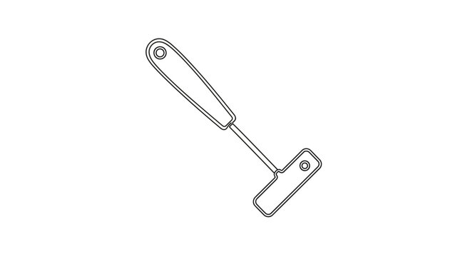 Kitchen Utensil, T-Shaped Spoon Rest Holder, Metal, Isolated on White Background