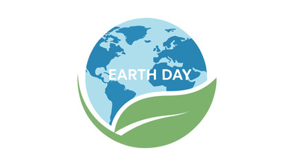 Obraz premium Earth Day celebration with green leaves and globe
