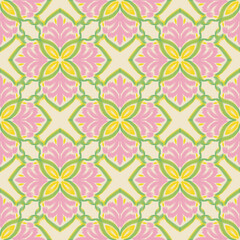 Fototapeta premium Luxury floral embroidery seamless pattern. ideal for high-end textiles and home fashion.