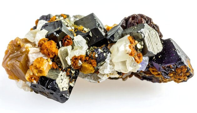 Complex Mineral Assemblage - A Study in Textures and Colors.