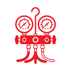 Fototapeta premium AC freon pressure gauge