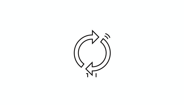 Circular arrows icon representing refresh, recycle, sync, or repeat process