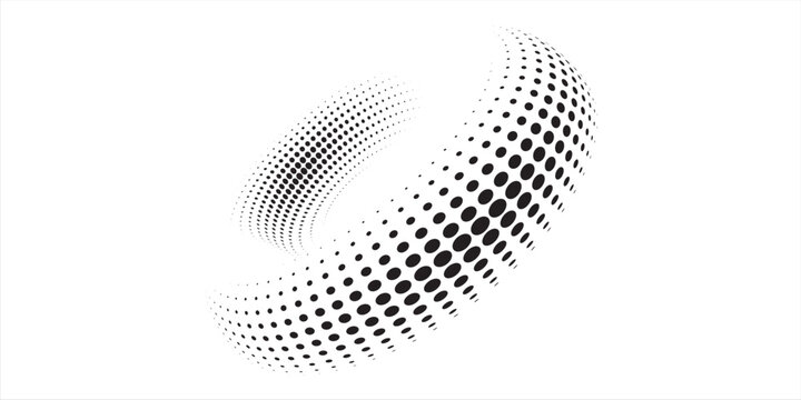 Halftone circle frame dotted background set. Round border Icon using halftone red circle dots raster texture. Grunge circular stain. Vector illustration.