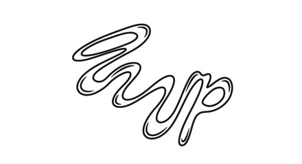 Obraz premium Abstract Wavy Lines, Dynamic Swirls, Black and White Graphic Element