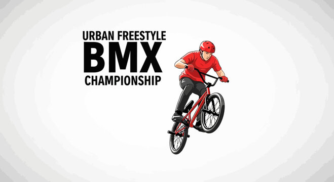 Dynamic Urban Freestyle BMX Championship Graphic Artwork