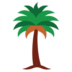 Obraz premium Date tree illustration vector design with a white background.