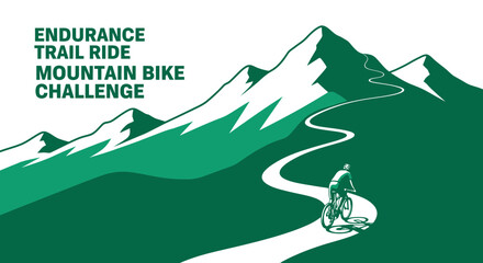 Fototapeta premium Endurance Trail Ride Mountain Bike Challenge