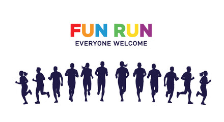 Fototapeta premium Energetic Fun Run Gathering Of Diverse Runners