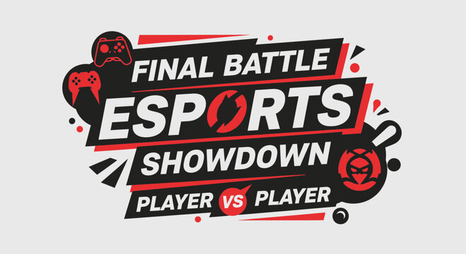 Esports Championship Player Versus Player Showdown Graphics And Design