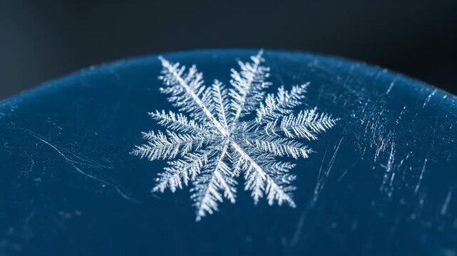 Abstract blue surface with scratches in macro close up view.