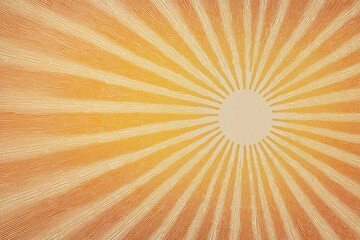 Fototapeta premium Radiant Sunrise Illustration with Linear Patterns