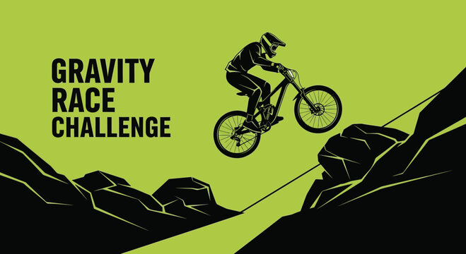 Gravity Race Challenge Dynamic Mountain Biking Adventure On Steep Terrain