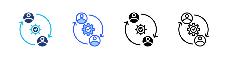 Obraz premium Employee Involvement Multi Style Icon Set Vector 