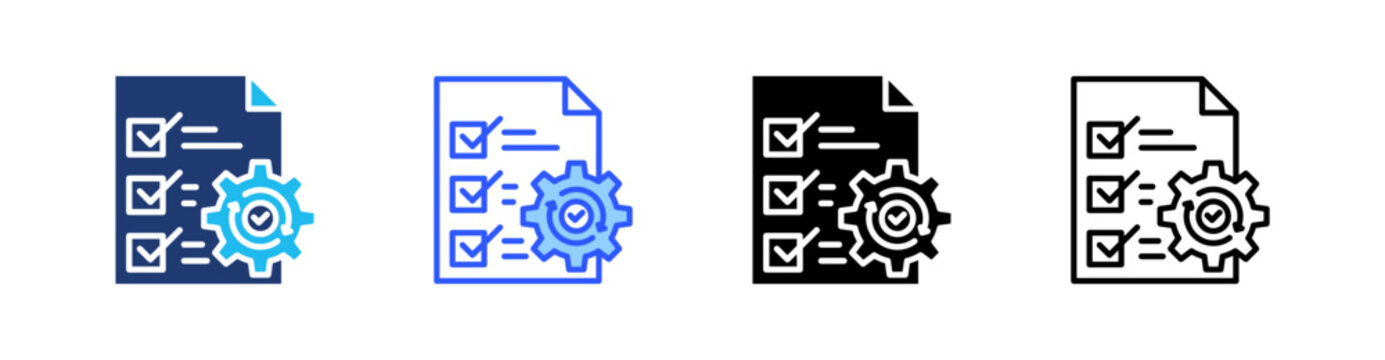 Corrective Action Multi Style Icon Set Vector 