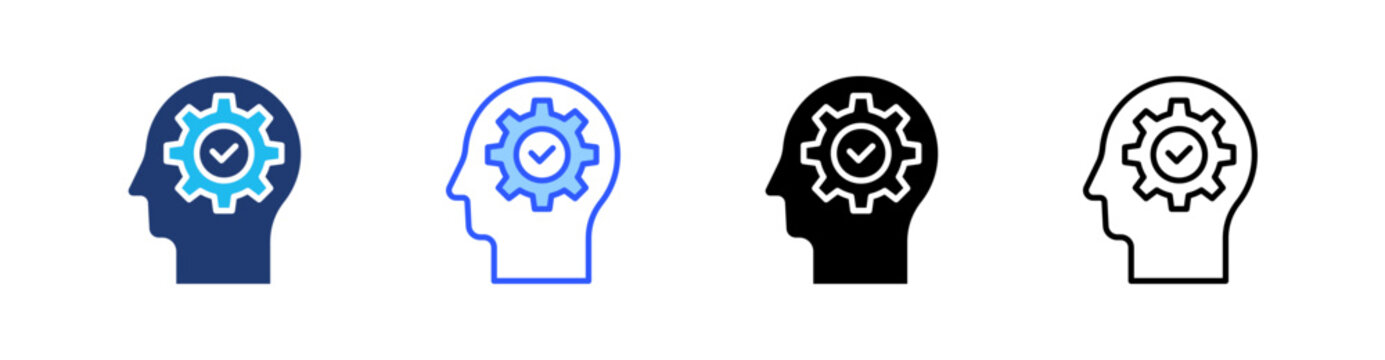 Capability Multi Style Icon Set Vector 