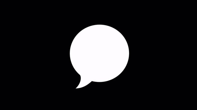 Cartoon Speech Bubble &ndash; Alpha Channel Chat Callout Overlay 4K