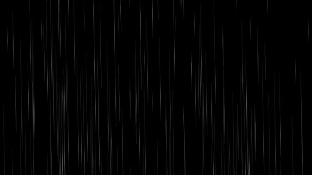 Rainfall motion graphics with plain black background