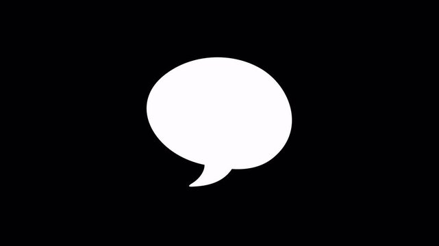 Speech Bubble &ndash; Alpha Channel Cartoon Callout Animation Overlay 4K