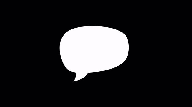 Speech Bubble &ndash; Transparent Alpha Dialogue Animation Overlay 4K