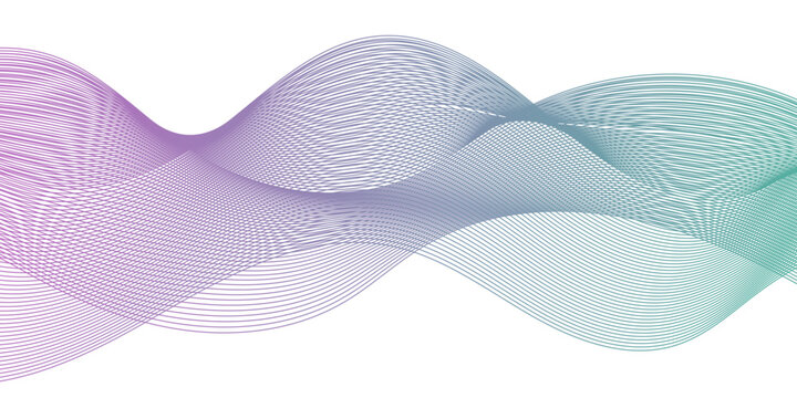 Abstract carve wave line blend blue glowing flow dynamic technology digital soundwave minimal isolated. frequency web and noise gradient science futuristic creative texture background.