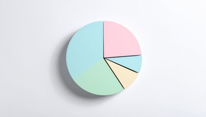 Obraz premium 3D Pie Chart: Pastel Segments with Breakdown