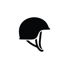 Fototapeta premium Black helmet silhouette on white background