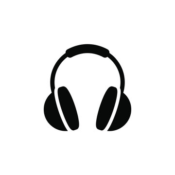 Black and white headphones with padding and headband