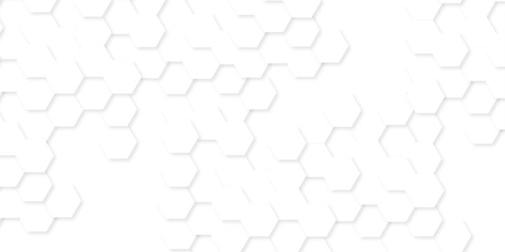 Abstract 3d background. Abstract white background with hexagons. Abstract hexagon polygonal pattern background vector. seamless bright white abstract honeycomb background.