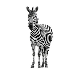 Professional Black and White Zebra Standing Isolated on White Background Image © Ab