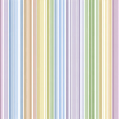 Obraz premium Pastel vertical stripe pattern with soft blue, green, purple, beige, and yellow tones creating calm and cozy cottagecore style textile design for home decor or fashion
