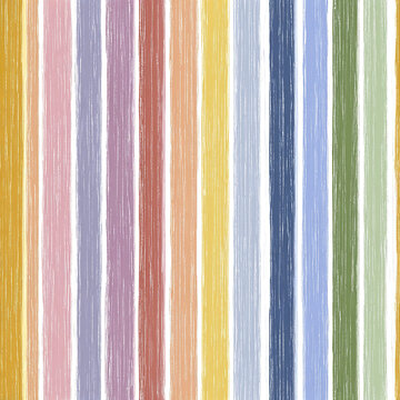 Soft pastel vertical stripes pattern with textured brush strokes in muted colors, creating cozy and artistic feel perfect for fabric or wallpaper design
