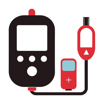 Silhouette of a blood glucose meter  
