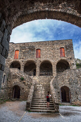 Naklejka premium Exterior of the monastery of Sant Pere de Rodes in Spain