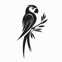 Fototapeta premium Macaw Parrot Bird Icon for Modern Identity Vector Illustration