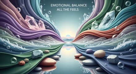 Fototapeta premium Emotional Balance Mental Health Concept Art.