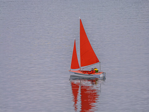 Hansa 303 Sailing Dinghy Serene Calm Sea
