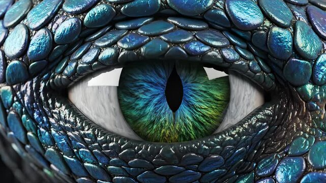 Closeup of a dragon eye
